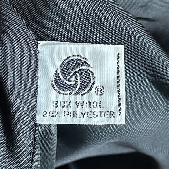 VTG SAVILLE Pleated Houndstooth Midi Skirt in Black & White  Wool blend  SZ 8 - Picture 9 of 11